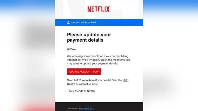 Netflix scam email